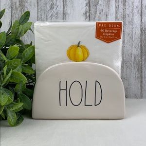 Rae Dunn | “Hold” Napkin Holder w/ Napkins